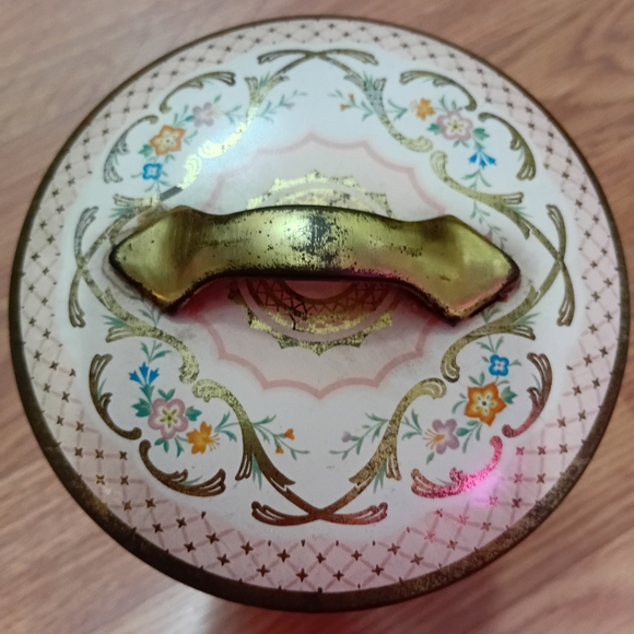 Vintage Decorative Metal Jar with Lid - Picture 6 of 9